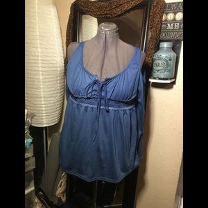 Plus size Blue cold shoulder